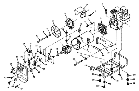 Part Location Diagram of 7043875YP Briggs and Stratton Weld shaft brak